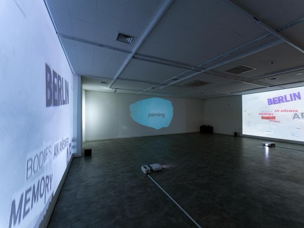 Berlin wall projection